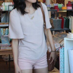 ✨4 for $20✨ Shell N Puffed Wide Sleeves Loose Top Pink S Work Office Casual